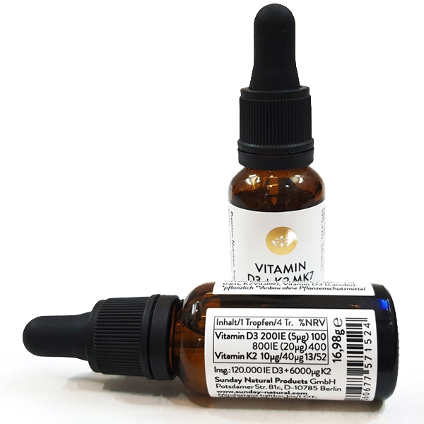 Vitamin D3+K2 MK7  Sunday Natural -4