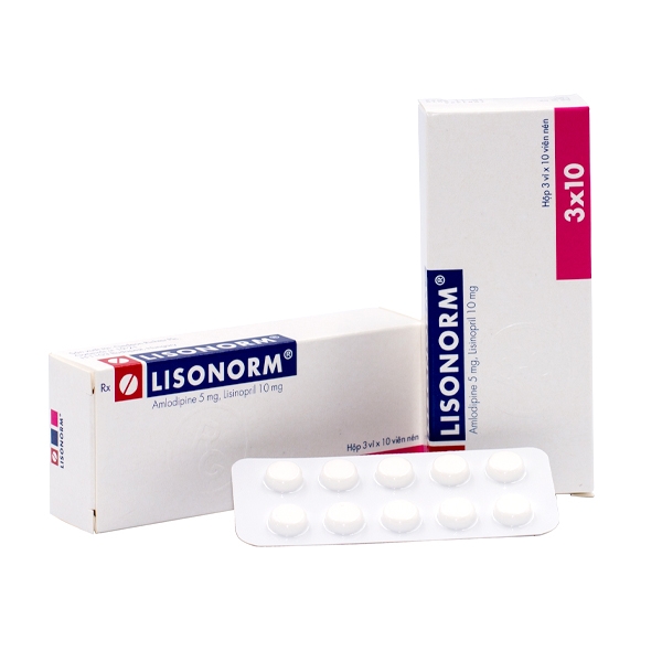 Ảnh của Lisonorm Hộp 3 vỉ * 10 viên- Điều trị tăng huyết áp,tim mạch