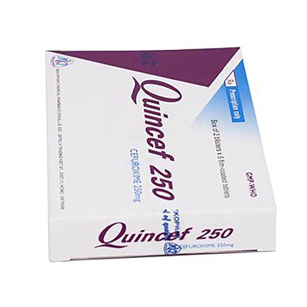 Ảnh của Quincef 250 (Cefuroxim )- hộp 2 vỉ 10 viên