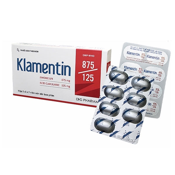 Ảnh của Klamentin 875/125 ( h 2*7 viên ) - (Amoxicilin+Acid Clavulanic)