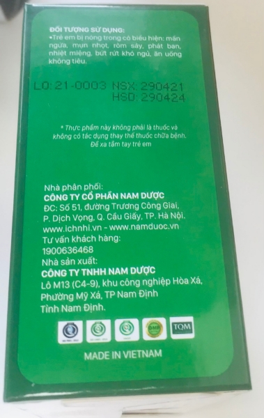 Ảnh của Ích  nhi thanh nhiệt , mát gan (Ống )- hộp 20 ống 10ml