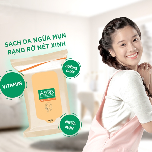 Khăn tẩy trang Acnes - 3