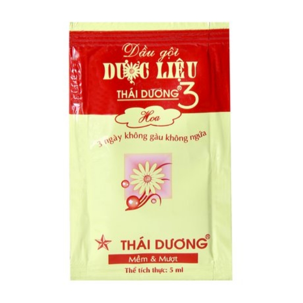 Ảnh của Dầu Gội Dược Liệu Thái Dương 3 Xanh/ Đỏ Gói Sao Thái Dương