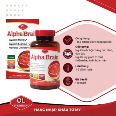 Ảnh của Alpha Brain - Viên uống bổ não, hỗ trợ tuần hoàn não 