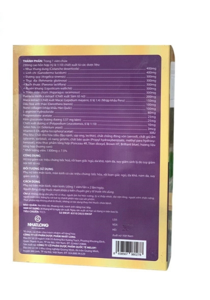 Ảnh của Viên uống Sâm tố nữ Nhất Long cải thiện nội tiết nữ Hộp 30 viên