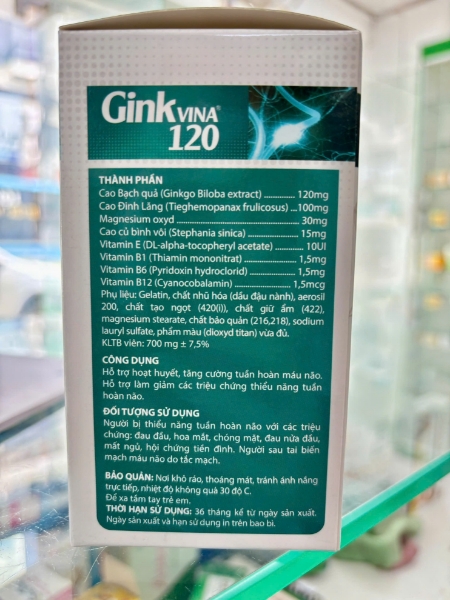 Ảnh của Viên uống Ginkvina 1200 tăng tuần hoàn máu não 100 viên