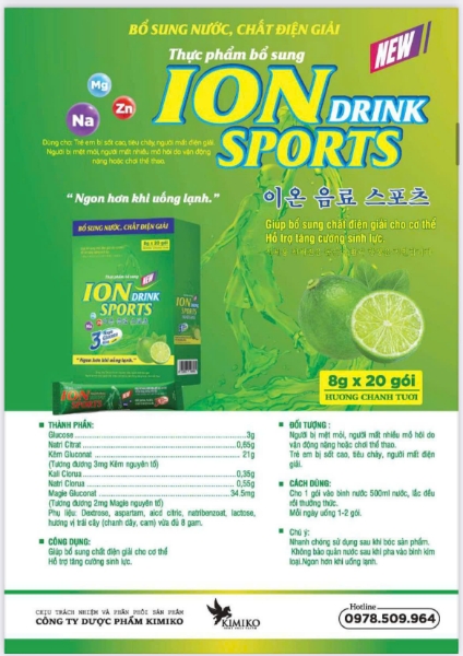 Ảnh của Oresol Ion Drink dạng gói giúp bù nước và điện giải ( 3 vị cam, chanh và chanh dây) Hộp 20 gói