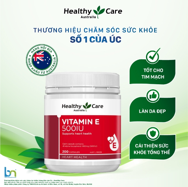 Ảnh của VIÊN UỐNG VITAMIN E HEALTHY CARE (hộp 200viên) 