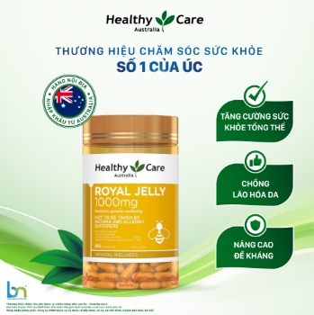Ảnh của Sữa ong chúa Healthy Care Royal Jelly 1000mg (Lọ 365 viên)
