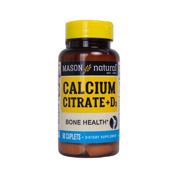 Ảnh của Mason Natural Calcium Citrate + D3 bổ sung canxi hữu cơ (Lọ 60 viên)