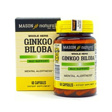 Ảnh của [HÀNG NHẬP KHẨU] Mason Natural Ginkgo Biloba hỗ trợ tuần hoàn não trí nhớ (100 viên)