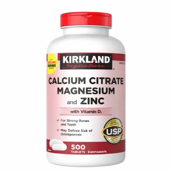 Ảnh của [HÀNG NHẬP KHẨU] Kirkland Calcium Citrate Magnesium Zinc hỗ trợ xương chắc khỏe (Lọ 500 viên)