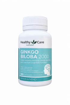 Ảnh của [HÀNG NHẬP KHẨU] Viên uống bổ não Ginkgo Biloba 2000mg Healthy Care Úc hộp 100 viên