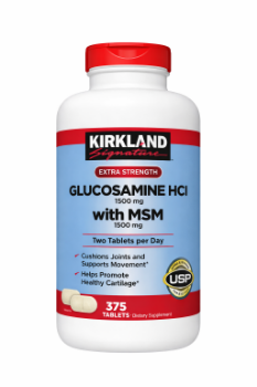 Ảnh của Viên uống hỗ trợ xương khớp Glucosamine HCL 1500mg MSM Kirkland Mỹ ( hộp 375viên )