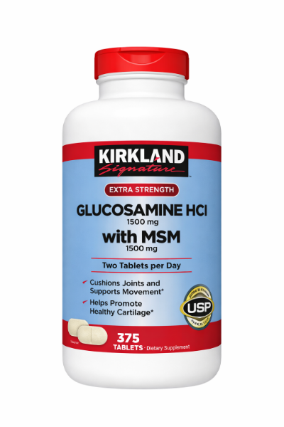 Ảnh của Viên uống hỗ trợ xương khớp Glucosamine HCL 1500mg MSM Kirkland Mỹ ( hộp 375viên )