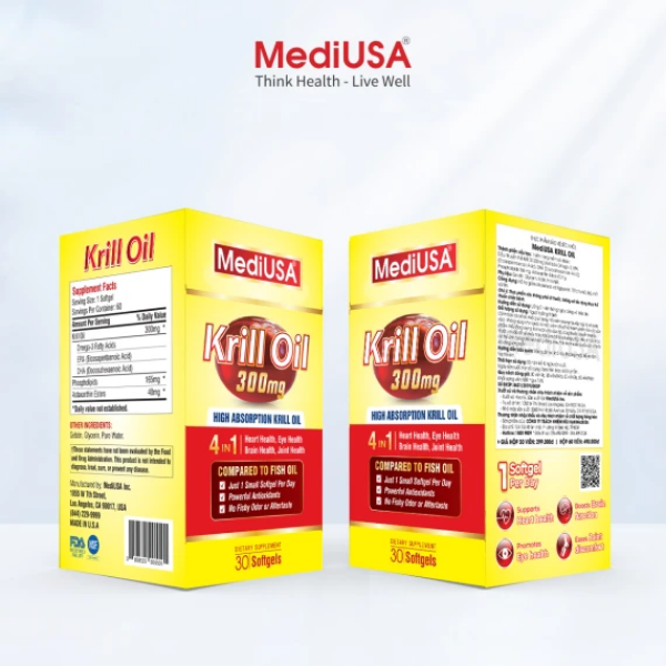 Ảnh của Viên uống dầu nhuyễn thể giàu omega 3 - KRILL OIL (lọ 30 viên)