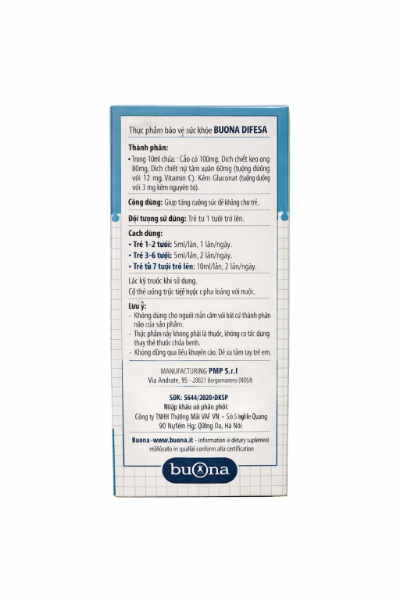 Ảnh của Difesa Buona Lọ 150ml siro hỗ trợ miễn dịch trẻ em