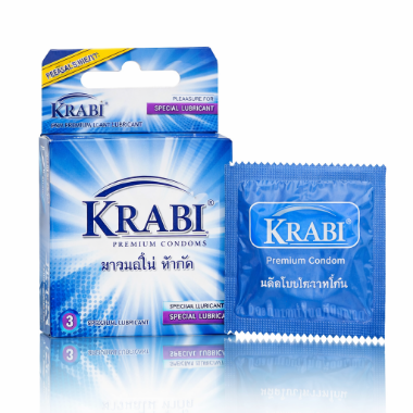 Ảnh của Bao cao su có gai Krabi Pleasure Dots Thái Lan hộp 3 chiếc