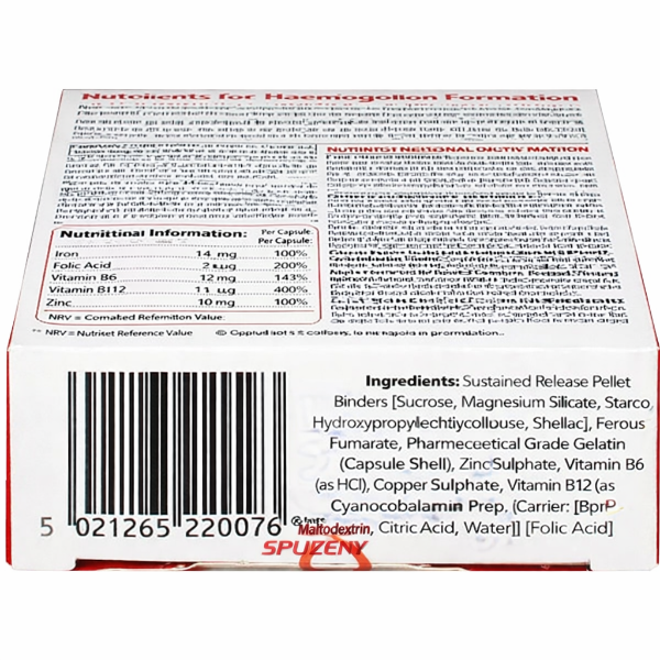 Ảnh của [HÀNG NHẬP KHẨU] Viên uống Feroglobin Capsule bổ sung sắt Vitabiotics (30 viên)