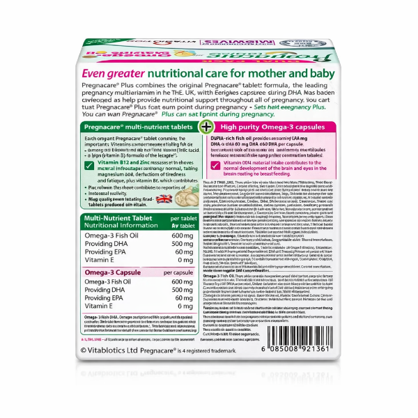 Ảnh của [HÀNG NHẬP KHẨU] Viên uống Pregnacare Plus Omega 3 hỗ trợ mẹ bầu (Hộp 56 viên)