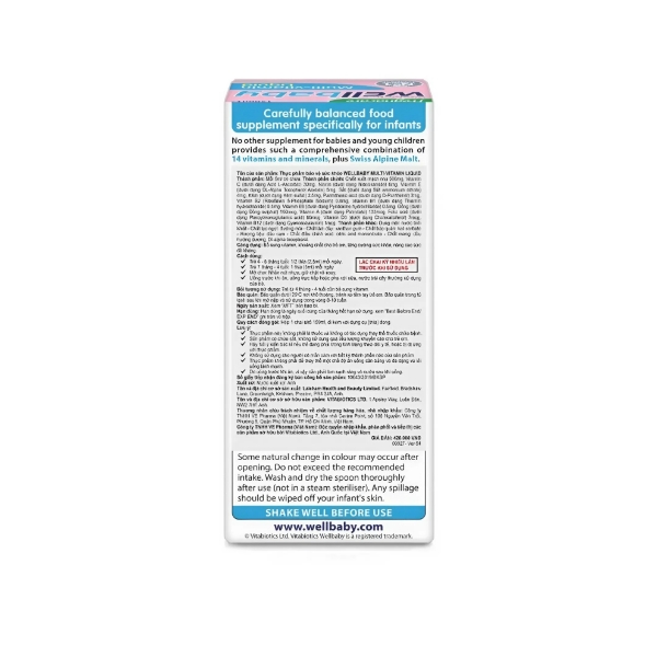 Ảnh của [HÀNG NHẬP KHẨU] Wellbaby Multi-Vitamin Liquid 150ml – vitamin khoáng chất tổng hợp cho trẻ 6 tháng - 4 tuổi