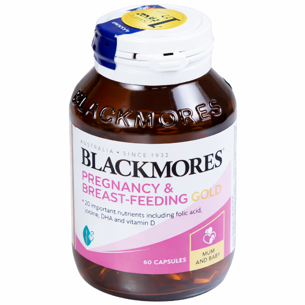 Ảnh của [HÀNG NHẬP KHẨU]Viên uống Blackmores Pregnancy & Breast-Feeding Gold cho mẹ bầu (Hộp 60 viên)