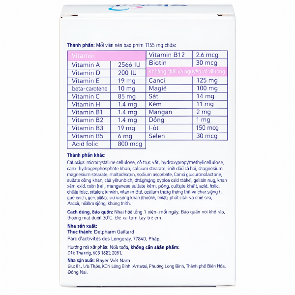 Ảnh của [HÀNG NHẬP KHẨU]  Viên uống Elevit Bayer hỗ trợ tăng cường sức khỏe, nâng cao sức đề kháng cho thai kỳ (3 vỉ x 10 viên)