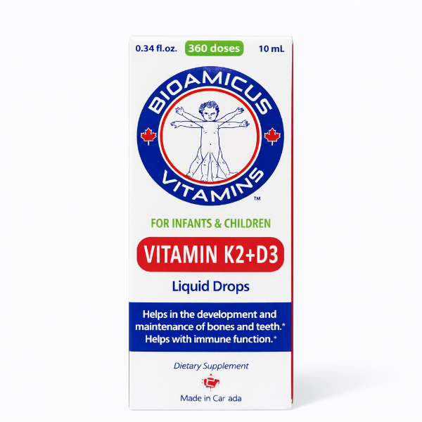 Ảnh của [HÀNG NHẬP KHẨU]  Dung dịch Bioamicus For Infants And Children Vitamin K2 And D3 hỗ trợ tốt cho xương, răng của bé (10ml)