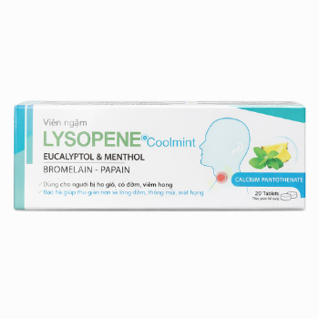 Ảnh của Viên ngậm Lysopene Cool Mint Giảm ho, giảm đau rát họng Tuýp 24 viên