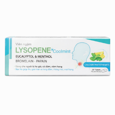 Ảnh của Viên ngậm Lysopene Cool Mint Giảm ho, giảm đau rát họng Tuýp 24 viên
