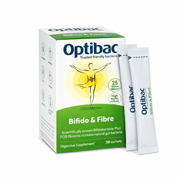 Ảnh của [HÀNG NHẬP KHẨU] Optibac Bifido & Fibre Men Vi Sinh Hỗ Trợ Tiêu Hóa Hộp 30 gói