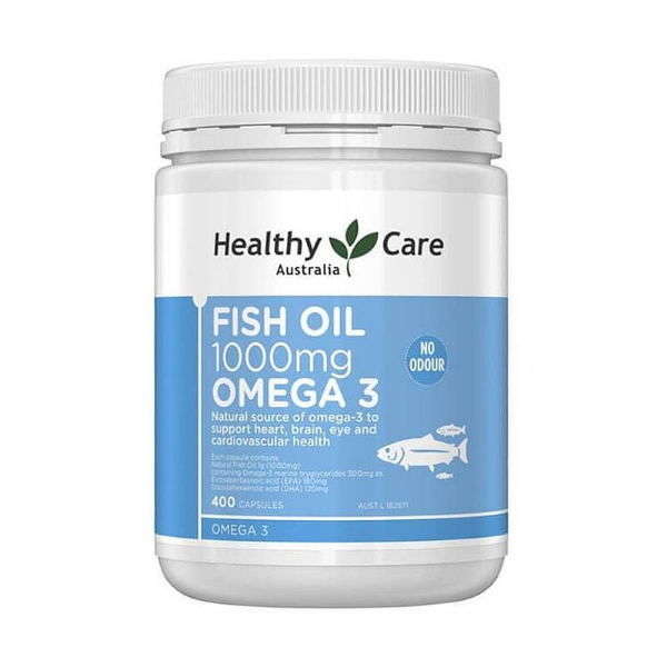 Ảnh của [HÀNG NHẬP KHẨU] Viên uống Healthy Care Omega 3 Fish Oil 1000mg hỗ trợ tim não thị lực (400 viên)